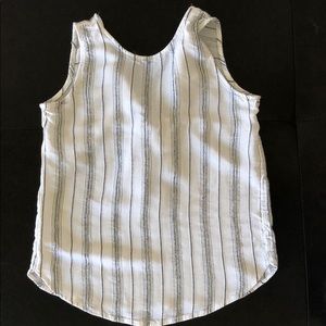 LOFT PETITES grey stripes tank top size XSP